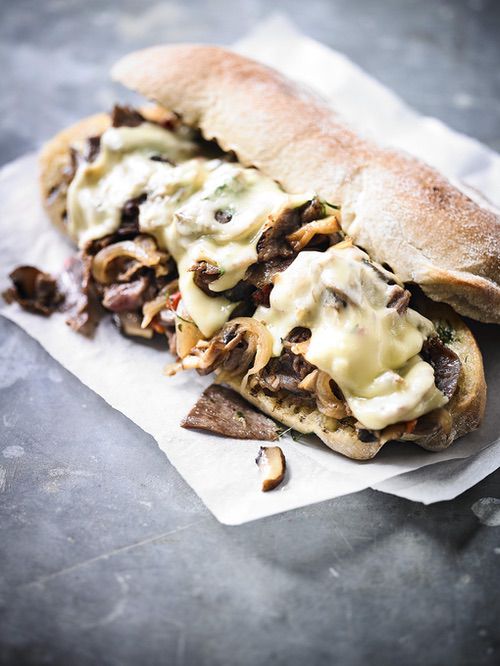 Philly cheesesteak sandwich