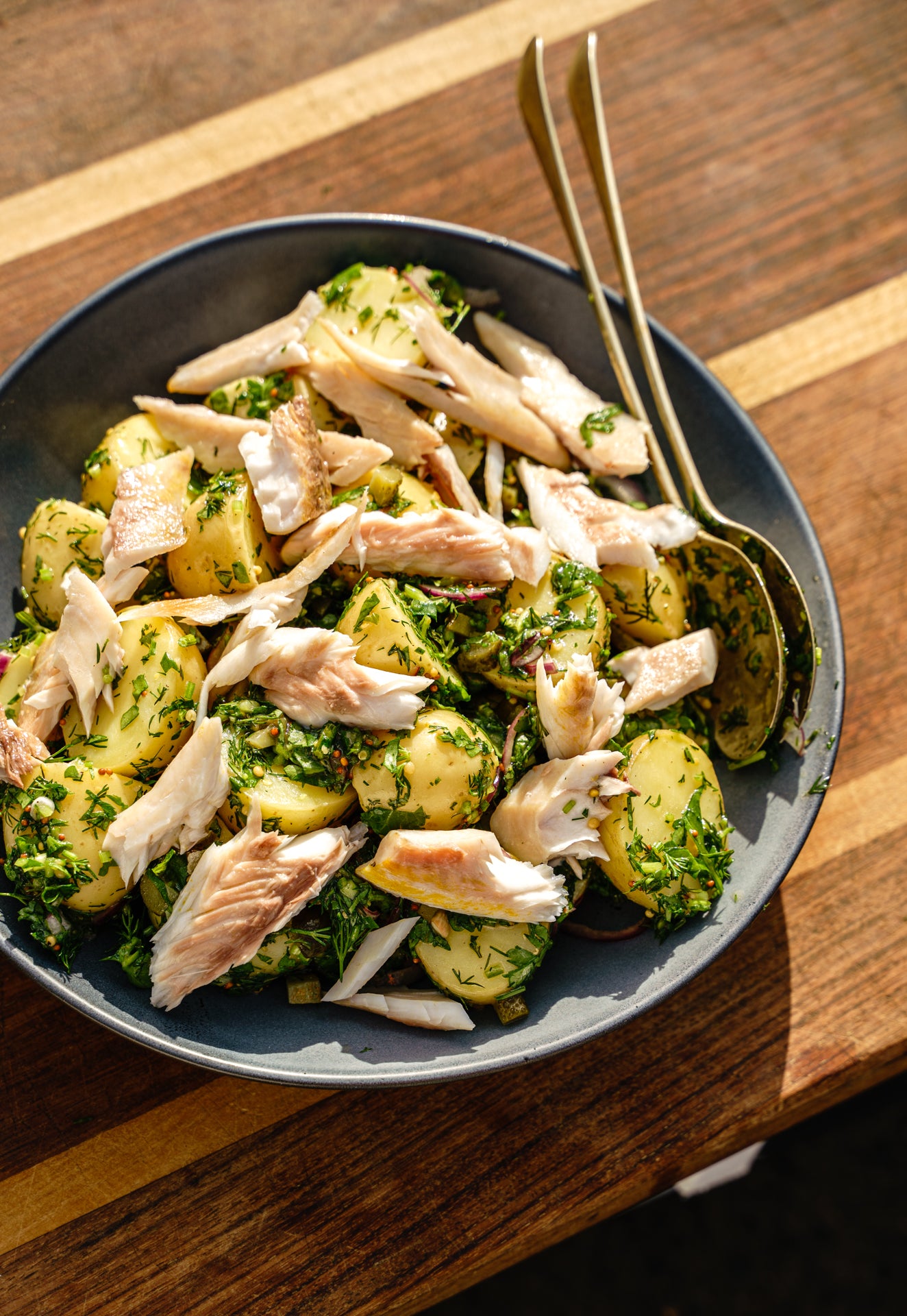 Hot Smoked Mullet with Lemon & Caper Potato Salad – Everdure Outdoor Appliances