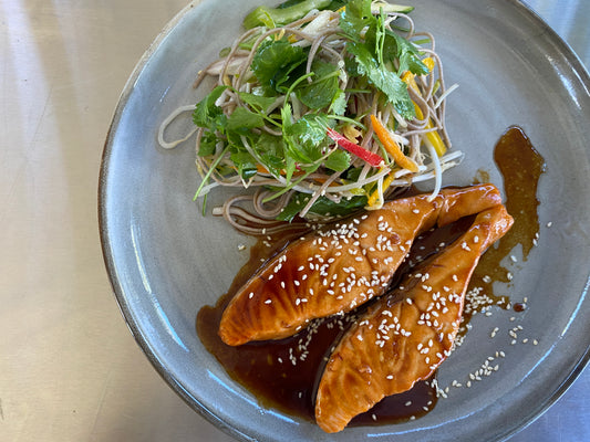Teriyaki Huon Salmon with Japanese Salad