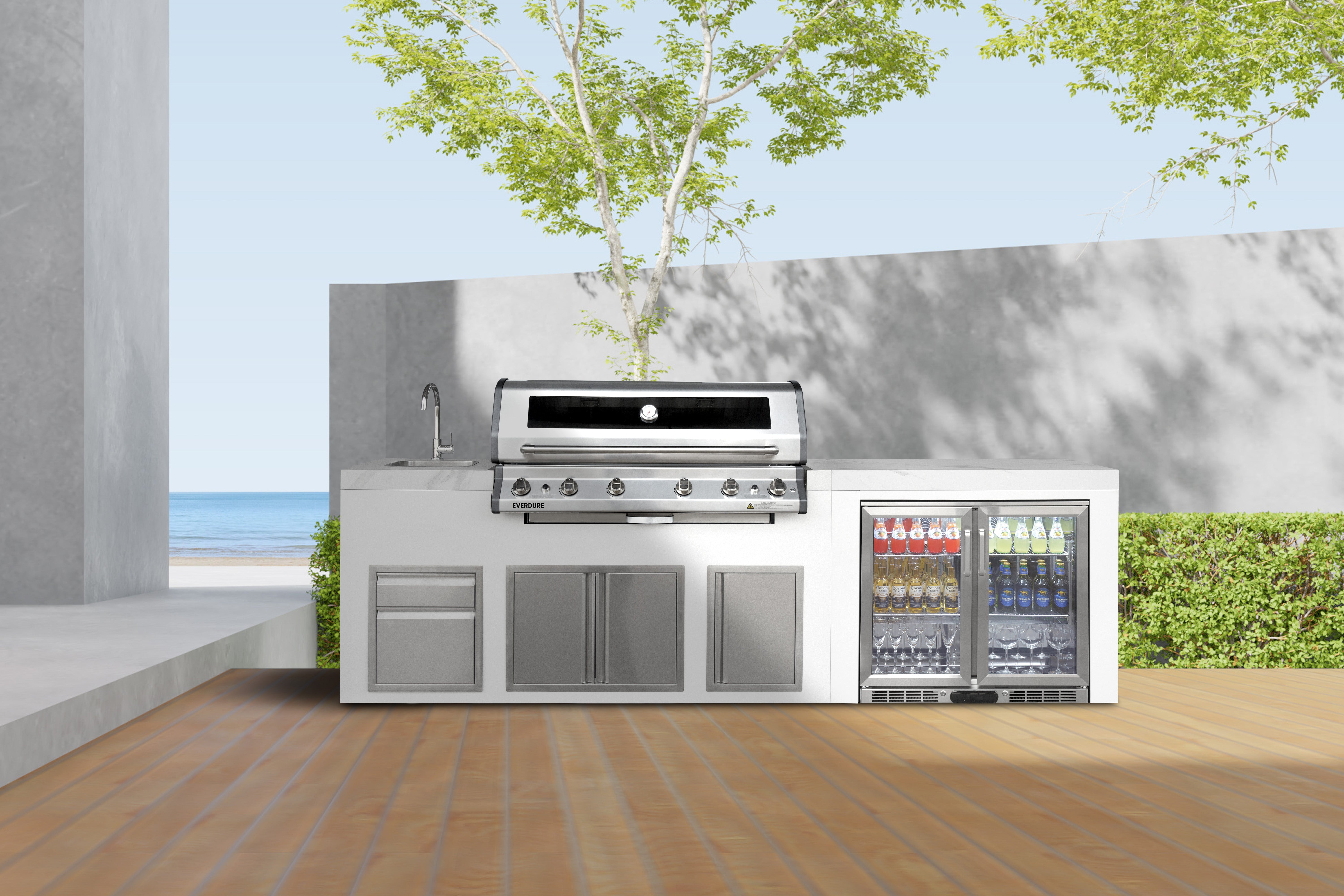 Enclosed Open Air Kitchen Ideas Everdure Whitehaven Outdoor