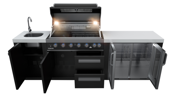 Six Burner Freestanding BBQ