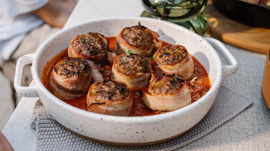 Beef & Bacon Mignons in Tomato Broth